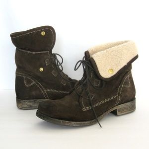 Diba True Jay Neen Ankle Boots Shearling 10